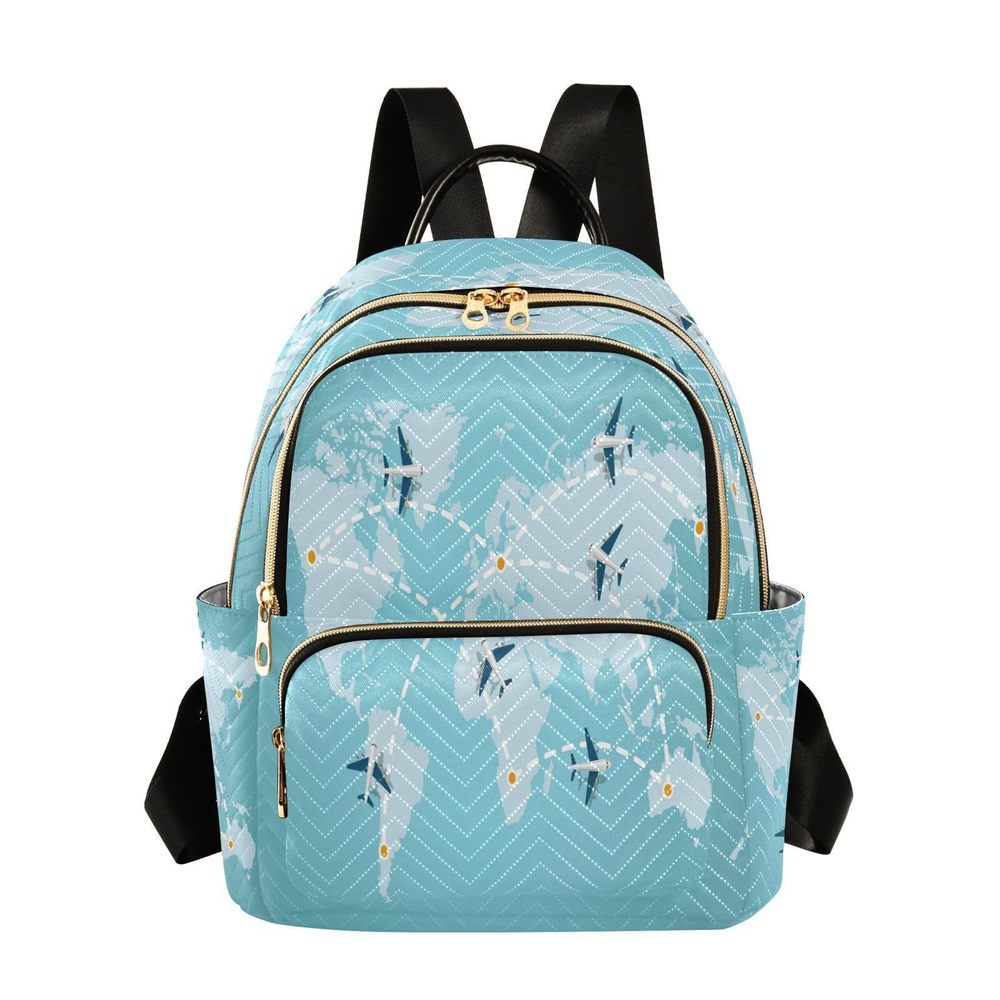 Fashion Backpack Mini Backpack Purse Casual Daily Backpack World Map💗